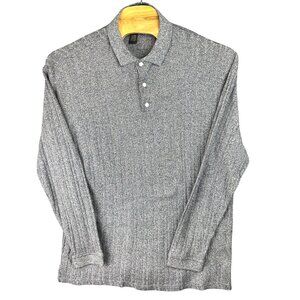 Alexander Lloyd Menswear Polo Shirt Men 2X/Big Gray Ribbed Long Sleeve